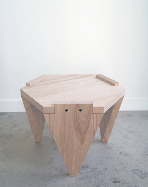 Hexa wood low stool - 2021 edition