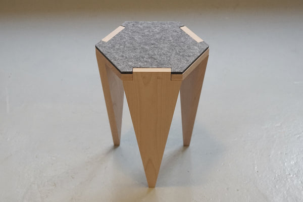 Hexa wood stool