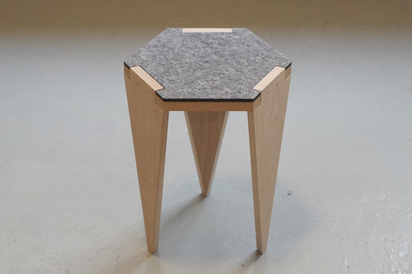 Hexa wood stool